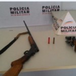 Armas apreendidas pela Policia Militar