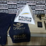 Foto do material apreendido pela Policia Militar