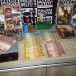 Foto da Policia Militar do materia apreendido