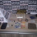 Material apreendido pela Policia Militar